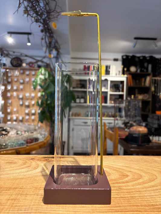 Encensoir simple en verre avec base carré