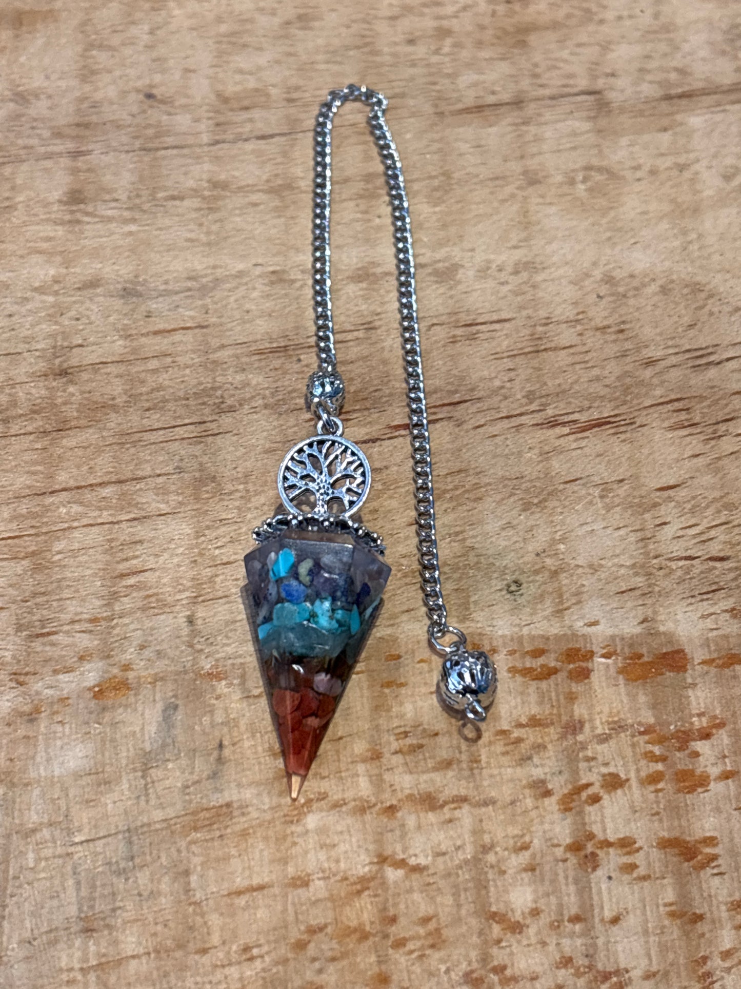 Pendule – Orgonite avec Arbre de Vie Pointe
