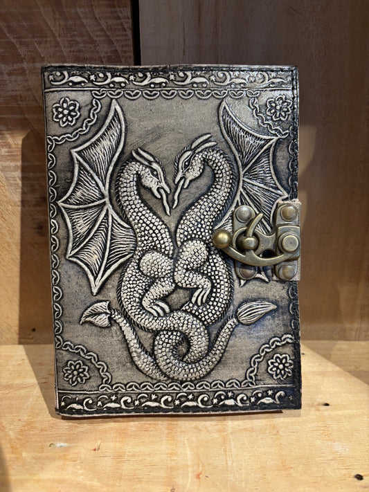 Livre en cuir BoS-4 1/2’’x6 1/2’’- Double Dragon