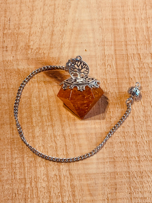 Pendule – Amétrine Orgonite avec Arbre de Vie