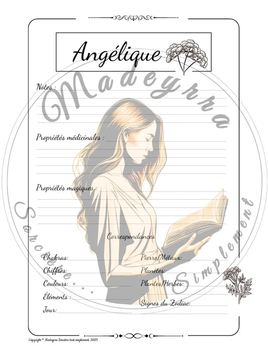 Grimoire Magique -Angélique (PDF à compléter)