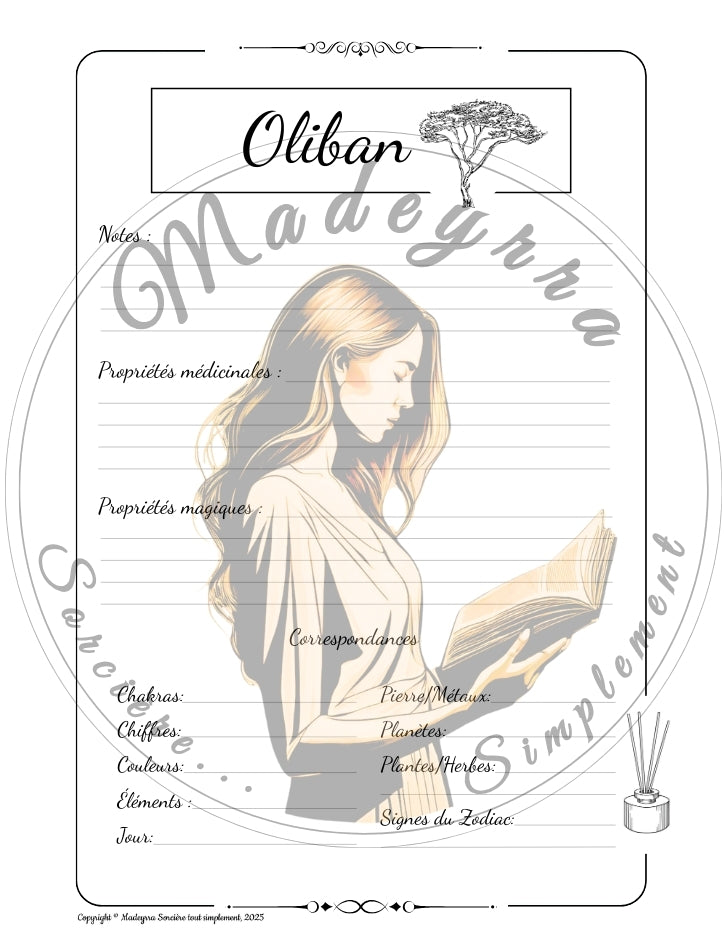 Grimoire Magique - Oliban (PDF à compléter)
