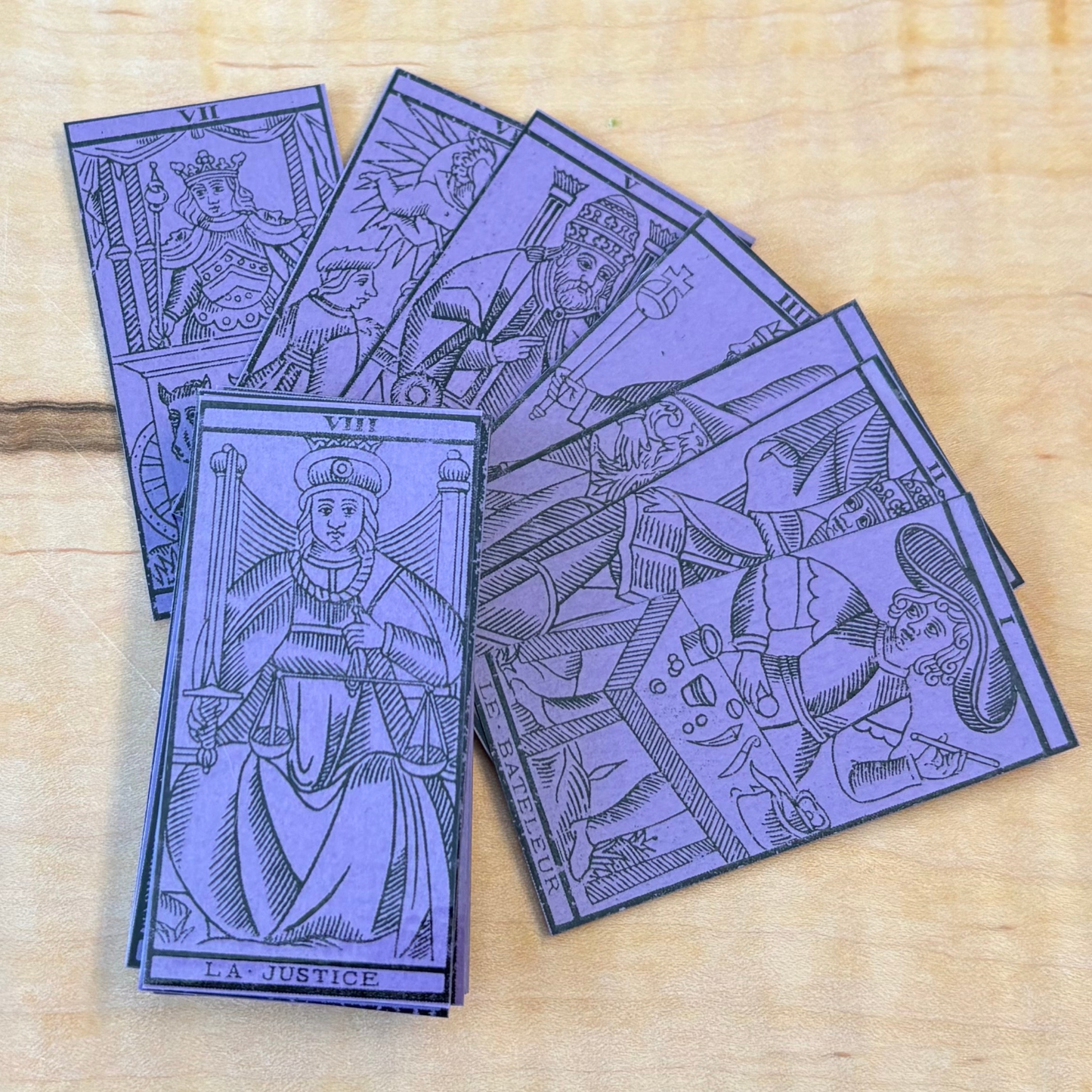 Tarot de Marseille Miniature - Arcanes Majeures Mauve