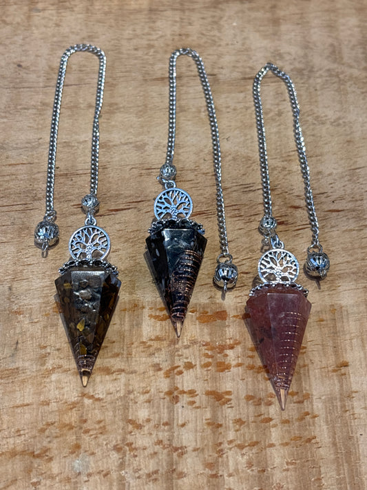 Pendule – Orgonite avec Arbre de Vie Pointe