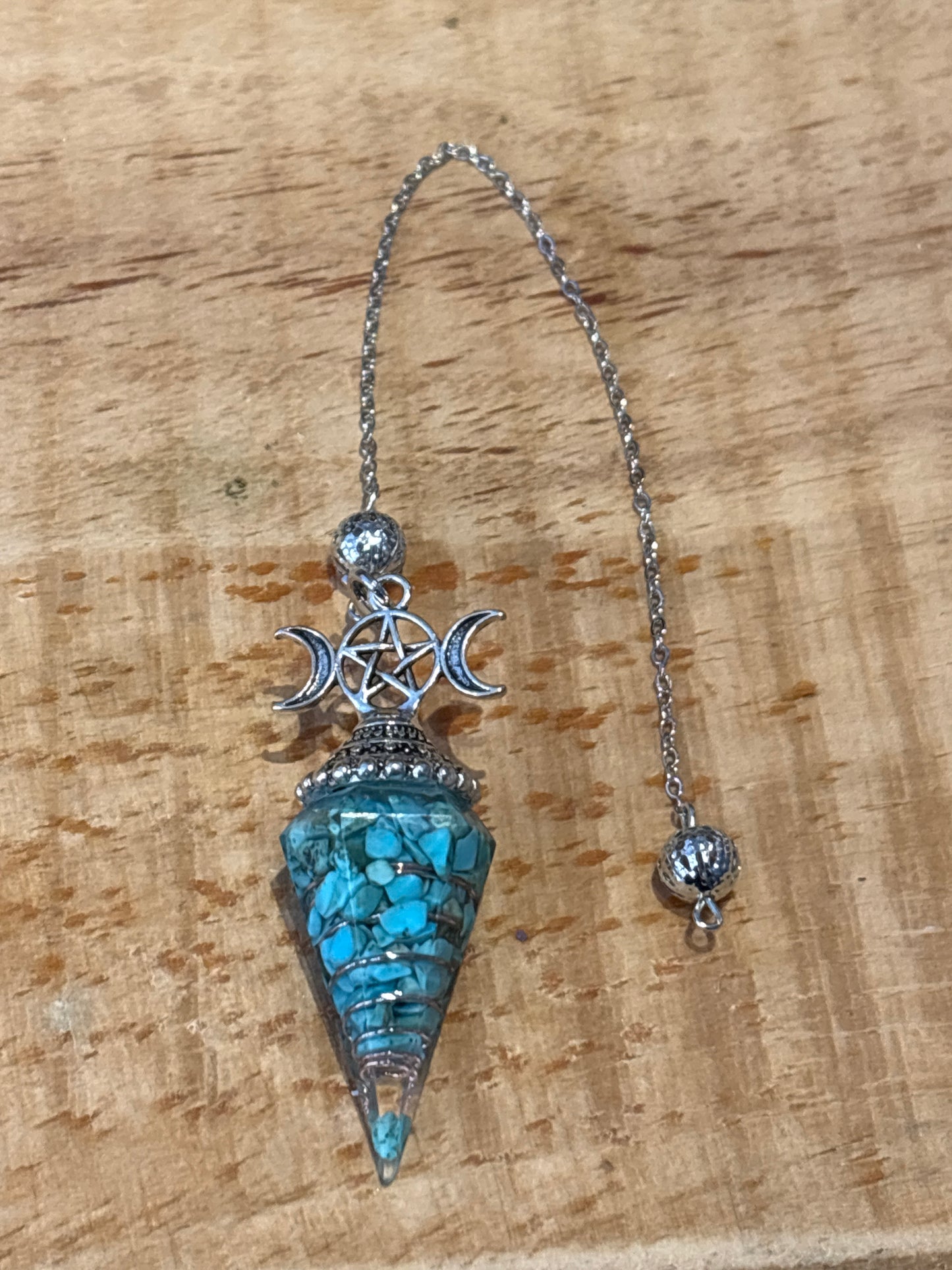 Pendule – Orgonite Triple lune