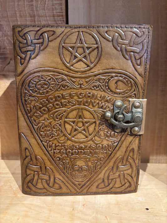 Livre en cuir BoS-6’’x8’’-planche abcd Pentagramme