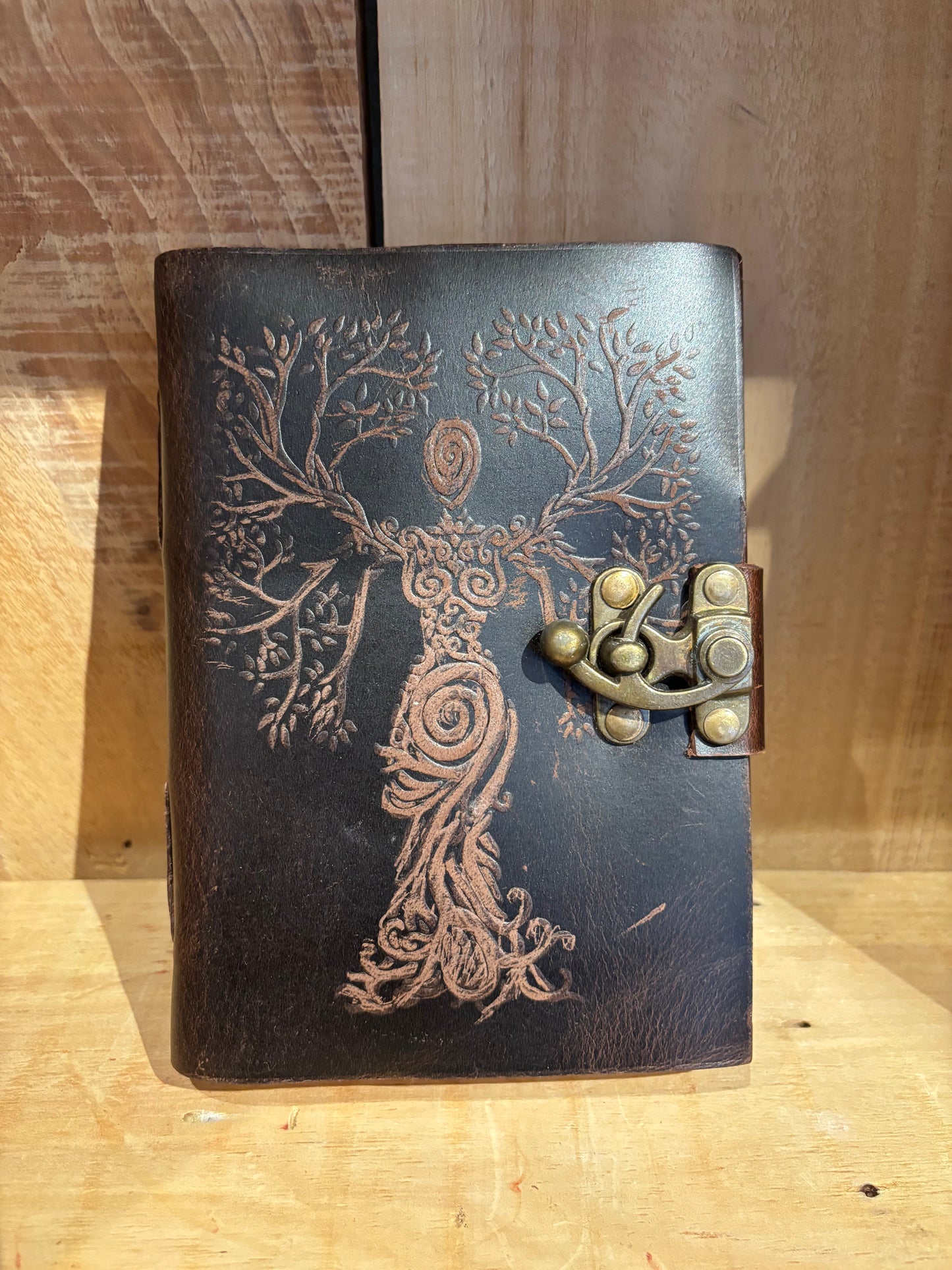 Livre en cuir BoS-5’’x7’’-femme arbre