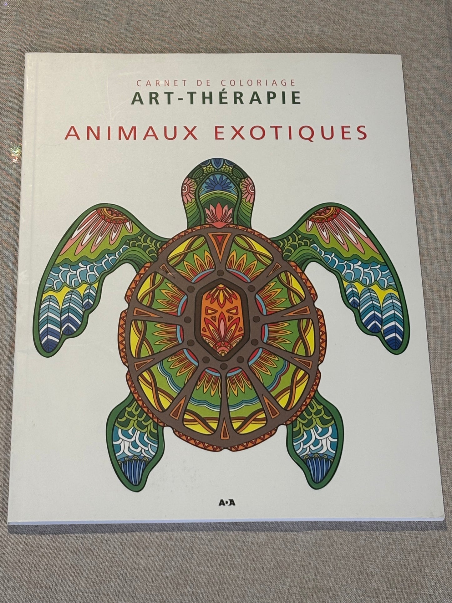 Livre à colorier art-thérapie - animaux exotiques