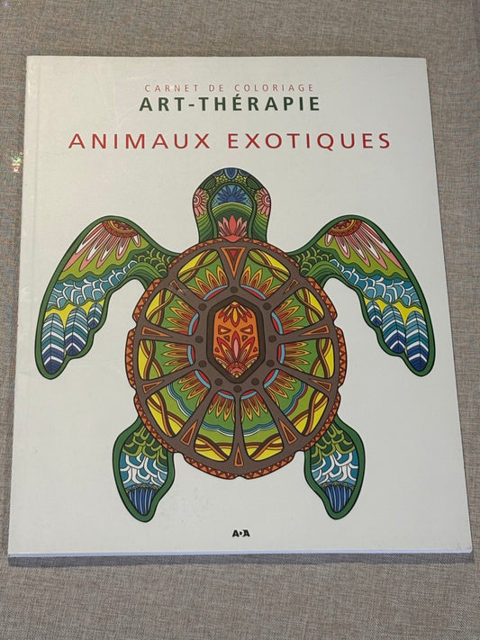 Livre à colorier art-thérapie - animaux exotiques